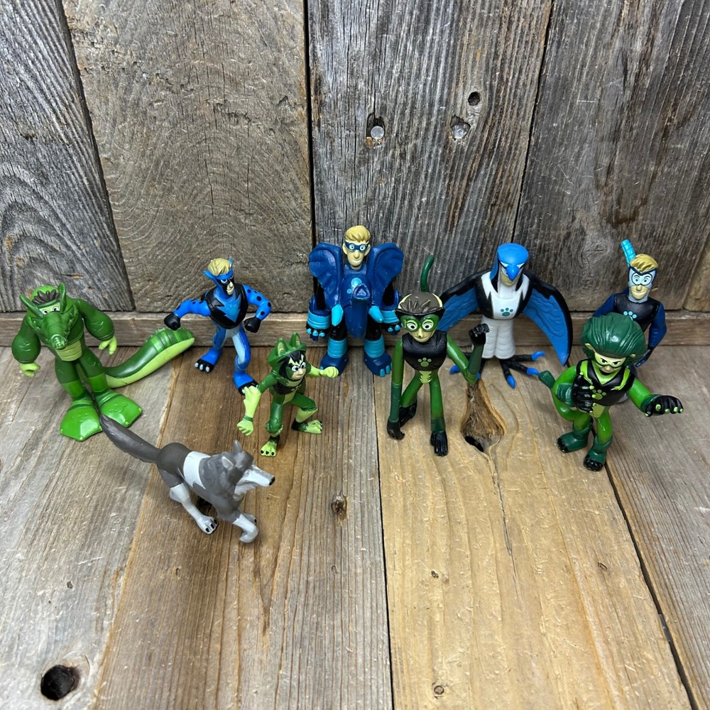 Wild Kratts Action Figure Lot 9 Piece Creature Power Suit Chris Martin Kratt